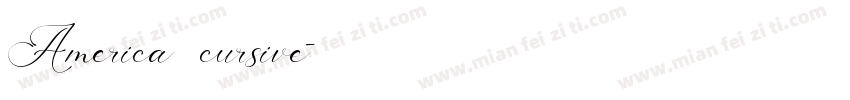 America cursive字体转换